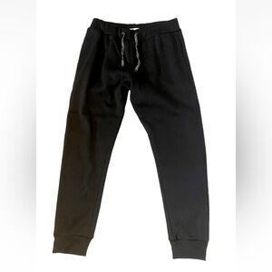 Mens Six Lincoln Sz Large Jogger Pants Slim Fit Tapered Sweatpants Black Ankle